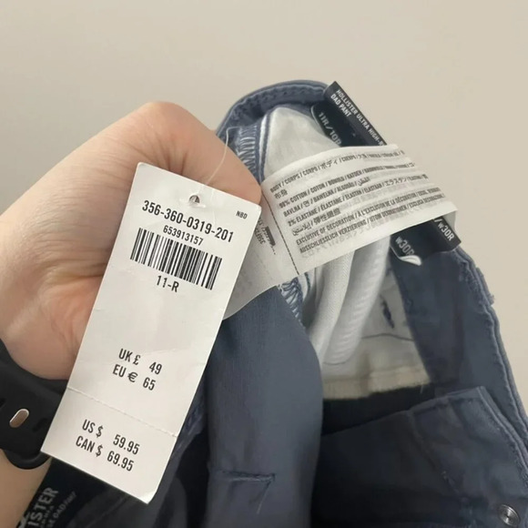 Hollister Ultra High Rise Cargo Dad Pants in Blue Size 10/30 NWT - Picture 4 of 6